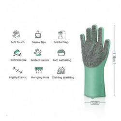 Fournitures pour animaux de compagnie Gants en silicone de nettoyage, anticorrosion et durables, pratiques et [...]