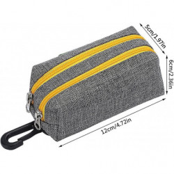 Dog Poop Bag Dispenser, Oxford Poop Bag Holder With Double Zippers (yellow) Dog Poop Bag Dispenser, Oxford Poop Bag Holder With Double Zippers (yellow)