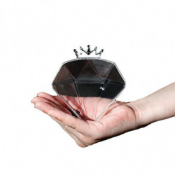 Transparent Candy Box Creative Crown Diamond Shaped Clear Plastic Container Box Transparent Candy Box Creative Crown Diamond Shaped Clear Plastic Container Box