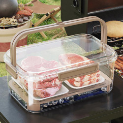 Portable Fresh-keeping Box with Handle Reusable Leak-Proof Food Container for Food Preparations Portable Fresh-keeping Box with Handle Reusable Leak-Proof Food Container for Food Preparations