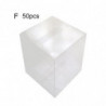 50pcs Square Transparent Mooncake Biscuit Packing Boxes Storage Case Container