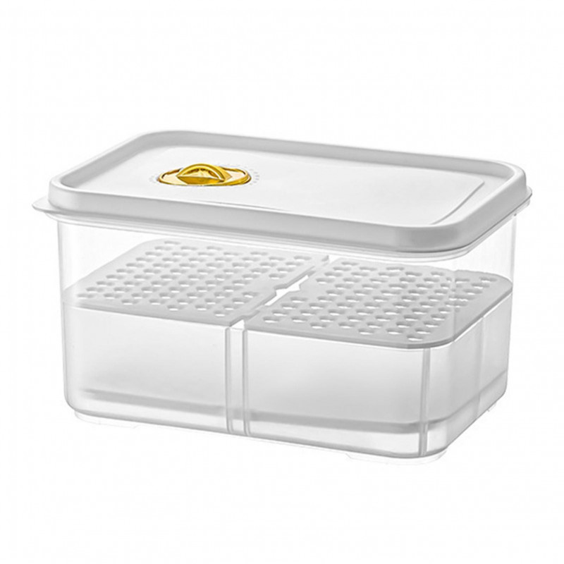 Refrigerator Food Container Drainage Compartment Fresh-Keeping Transparent Vegetable And Fruit Drain Box Food [...]