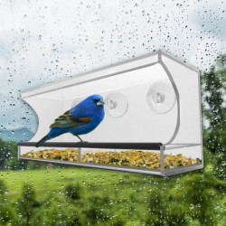 MengXi Shatterproof Bird Feeder Effective Eco-friendly Strong Load-bearing Bird Food Container Garden Supplies MengXi Shatterproof Bird Feeder Effective Eco-friendly Strong Load-bearing Bird Food Container Garden Supplies