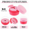 3 Sets Travel Makeup Containers Silicone Leakproof Travel Dispenser Jar Refillab