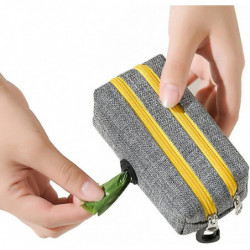 Dog Poop Bag Dispenser, Oxford Poop Bag Holder With Double Zippers (yellow) Dog Poop Bag Dispenser, Oxford Poop Bag Holder With Double Zippers (yellow)