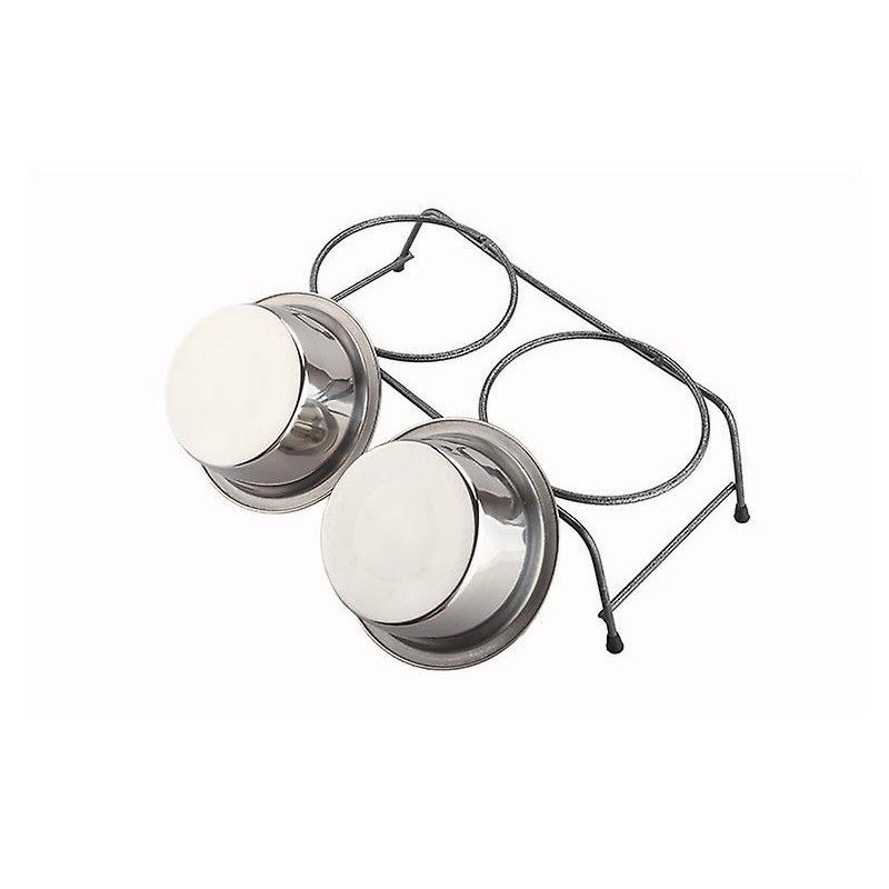 Bol pour chat en acier inoxydable Bol pour chien Bol à boire Bol de nourriture Protéger la vertèbre cervicale