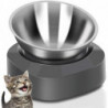 Elevated Cat Food Bowl, Stainless Steel Cat Bowl Food Water Anti Vomiting Elevated With Stand Ergonomic Lift Tilt [...]