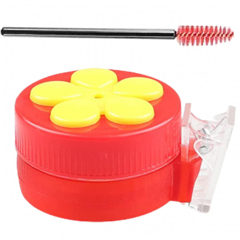 Handheld Hummingbird Feeders Plastic Mini Hand Feeding Tools(red,4pcs)