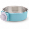 Dog Crate Removable Bowl Stainless Steel Hanging Bowl Pet Cage Small Water Bowl Feeder Food For Dogsbluepink2pcs
