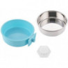 Dog Crate Removable Bowl Stainless Steel Hanging Bowl Pet Cage Small Water Bowl Feeder Food For Dogsbluepink2pcs