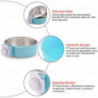 Dog Crate Removable Bowl Stainless Steel Hanging Bowl Pet Cage Small Water Bowl Feeder Food For Dogsbluepink2pcs