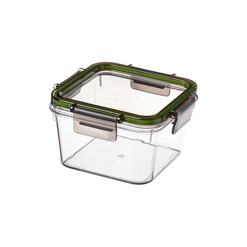 Airtight Food Storage Box Clear Transparent Sealed Plastic Container Kitchen Grain Snack Tea for Tank Cans Square Organi