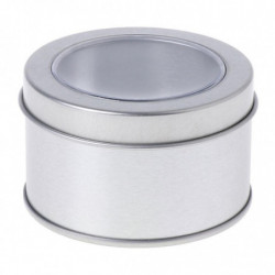 Clear View Tinplate Iron Storage Spice for Case Container Tin Box Round Tins Clear View Tinplate Iron Storage Spice for Case Container Tin Box Round Tins