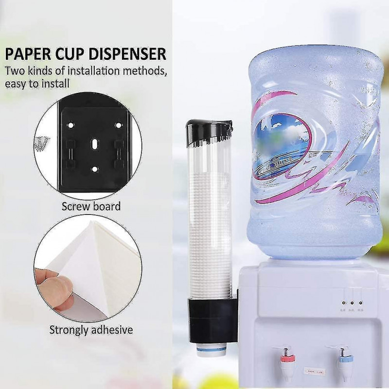 Distributeur de gobelets en papier étanche à la poussière Distributeur en plastique 60 tasses Récipient pratique [...]