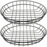 2Pcs Simple Iron Storage Basket Fruit Dessert Snacks Basket Kitchen Food Container