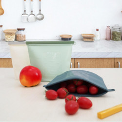 Food Storage Bag Good Sealing Large Capacity Heat-resistant Silicone Refrigerator Fruit Vegetable Storage Bag Home [...]