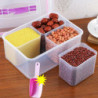 Sealing Food Storage Box with Lid Food Grade BPA Free Handle Design Transparent Fresh-Keeping Box Grain Container