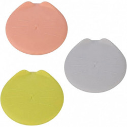 3x Universal Cat Can Lid Storage Pet Food Can Cover 3x Universal Cat Can Lid Storage Pet Food Can Cover