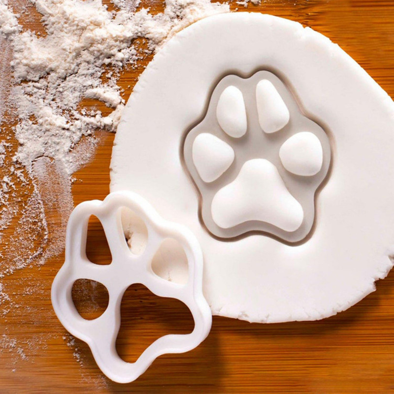 Biscuit Mould Easily Demoulding Not Sticky Food Grade Pastry Tool Plastic Cat Paw Print Cookie Mould