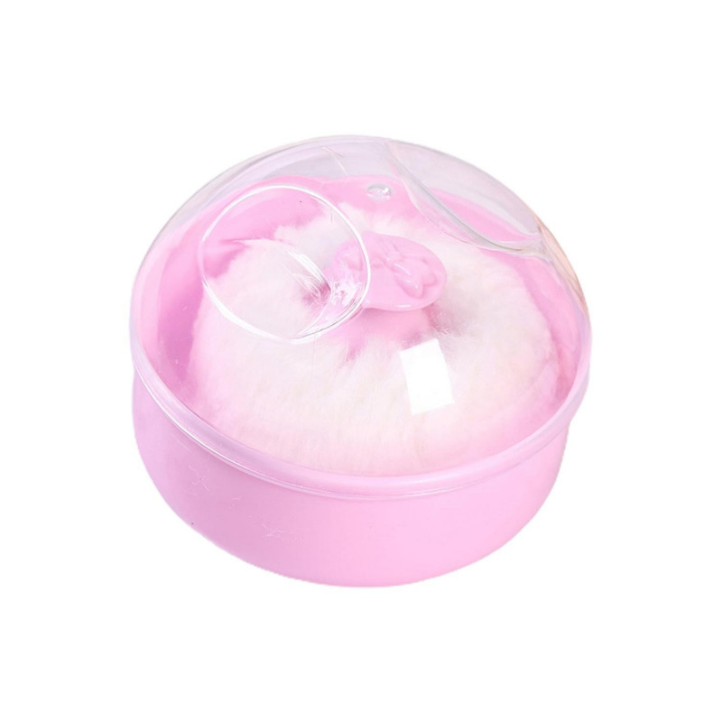 Soft Bristles Dry Powder Puff Transparent Lid Dustproof Moisture-proof Baby Talcum Powder Container