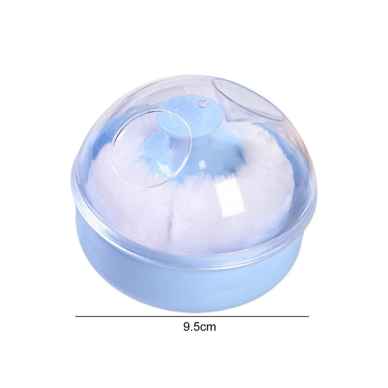 Soft Bristles Dry Powder Puff Transparent Lid Dustproof Moisture-proof Baby Talcum Powder Container