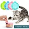 Pet Can Lid Universal Silicone Pet Food Can Covers Good Sealing Leak-proof Easy to Clean Cat Can