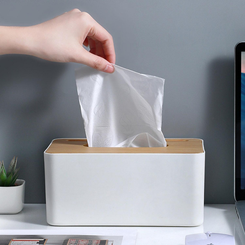 fornnerg Tissue Box Simple Reusable PET Creative Nordic Style Tissue Container Household Supplies
