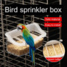 Bird Food Box Durable Convenient Transparent Hanging Bird Feeder with Anti-Splash Grid for Bird Cage