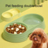 Pet Bowl Smooth Edge Large Capacity Pet Cat Double Bowl Food Container Pet Supplies