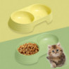 Pet Bowl Smooth Edge Large Capacity Pet Cat Double Bowl Food Container Pet Supplies