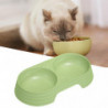 Pet Bowl Smooth Edge Large Capacity Pet Cat Double Bowl Food Container Pet Supplies