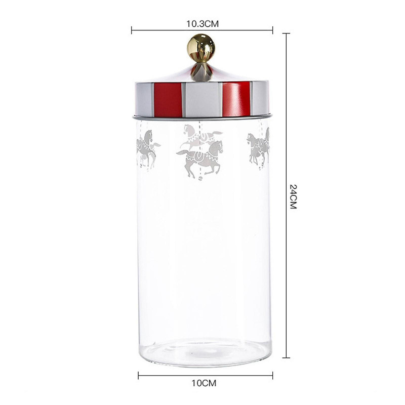 Glass Tank Moisture-proof Sealed Canister For Seasoning Cooking 1330ml