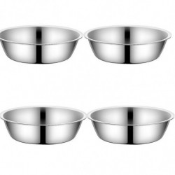 22cm - Stainless Steel Metal Dog Bowls - For Dog Food And Water 22cm - Stainless Steel Metal Dog Bowls - For Dog Food And Water