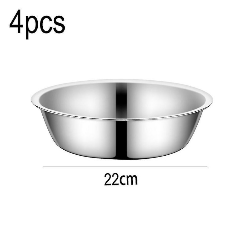 22cm - Stainless Steel Metal Dog Bowls - For Dog Food And Water