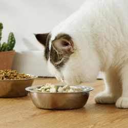 22cm - Stainless Steel Metal Dog Bowls - For Dog Food And Water 22cm - Stainless Steel Metal Dog Bowls - For Dog Food And Water