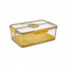 Food Storage Refrigerator Timekeeping Organizer Box Pet Kitchen Fridgekeeping Bins Yellow 11 X 32.5