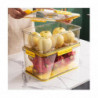 Food Storage Refrigerator Timekeeping Organizer Box Pet Kitchen Fridgekeeping Bins Yellow 11 X 32.5