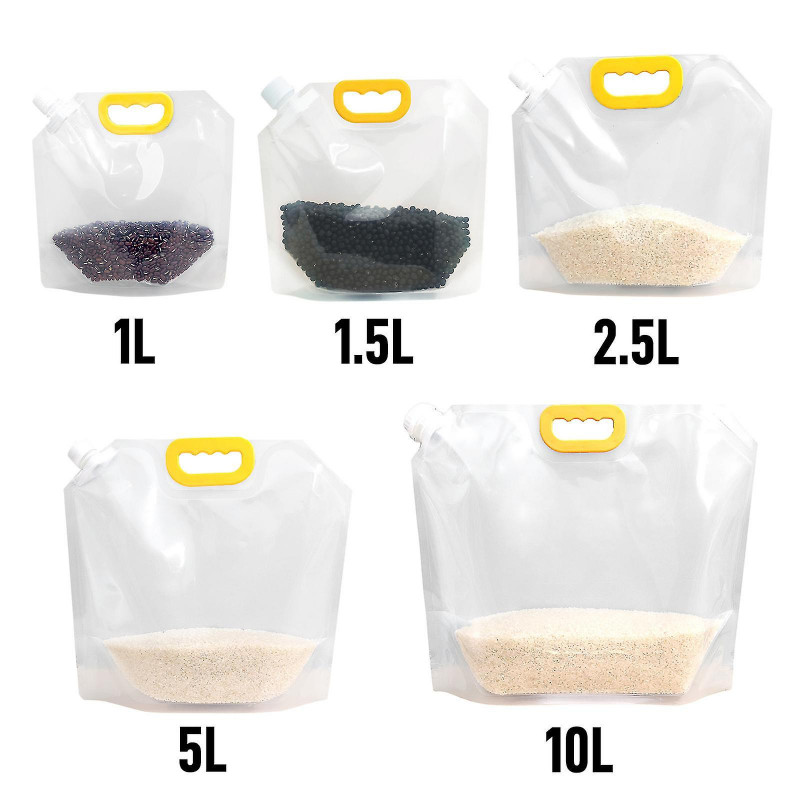 10pack Grain Moisture-proof Sealed Bag,transparent Storage Suction Bags,resealable Airtight Proof Packaging Baggies
