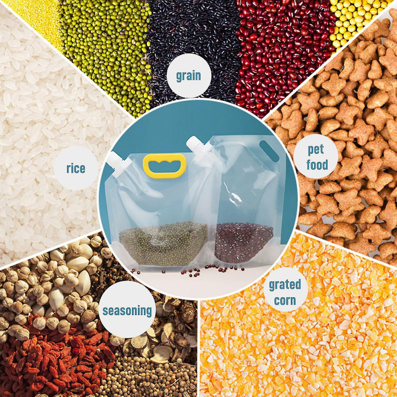 10pack Grain Moisture-proof Sealed Bag,transparent Storage Suction Bags,resealable Airtight Proof Packaging Baggies