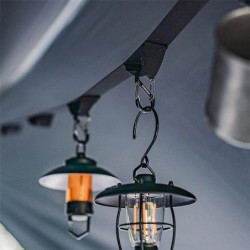 BLACKDOG Boucle de suspension en alliage d’aluminium en forme de S extérieure multifonctionnelle à 8 caractères