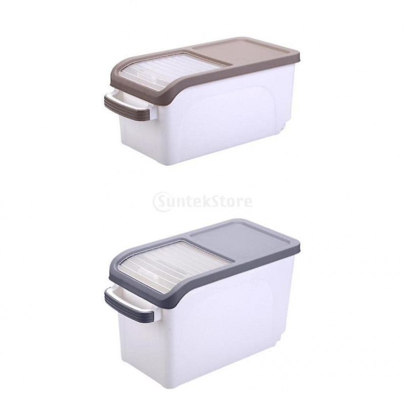 2x Food Sealed Grain Container Pet Food Container Household Kitchen Utensils