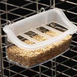 Bird Feeder Box for Parrots AntiSplash Birds Feeding Box for Small Medium Birds Bird Food Dispenser Birdcage Accessories