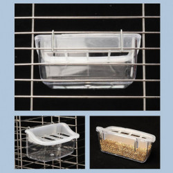 Bird Feeder Box for Parrots AntiSplash Birds Feeding Box for Small Medium Birds Bird Food Dispenser Birdcage Accessories