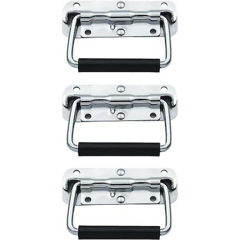 Stainless steel spring foldable box ring trunk drawer tool handle metal box handle folding handle ri