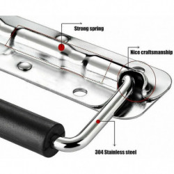 Stainless steel spring foldable box ring trunk drawer tool handle metal box handle folding handle ri