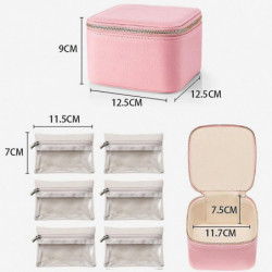 Portable Travel Jewelry Dispenser Box Large Capacity Waist Chain Storage Box for Business Trip Portable Travel Jewelry Dispenser Box Large Capacity Waist Chain Storage Box for Business Trip
