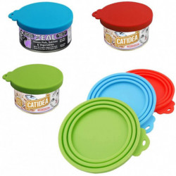 Senhai, Silicone Covers For Pet Cans And 2 Spoons, Food Lids And Spoons For Dogs Senhai, Silicone Covers For Pet Cans And 2 Spoons, Food Lids And Spoons For Dogs