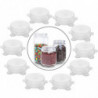 Couvercle en silicone 77l, couvercle étanche à l’air 10 Pcs pour pot Mason (blanc)