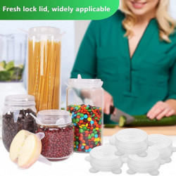 Couvercle en silicone 77l, couvercle étanche à l’air 10 Pcs pour pot Mason (blanc) Couvercle en silicone 77l, couvercle étanche à l’air 10 Pcs pour pot Mason (blanc)