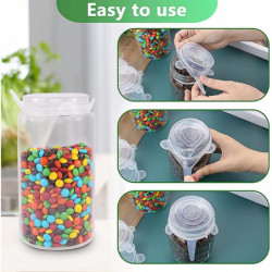 Couvercle en silicone 77l, couvercle étanche à l’air 10 Pcs pour pot Mason (blanc) Couvercle en silicone 77l, couvercle étanche à l’air 10 Pcs pour pot Mason (blanc)
